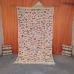 Handmade Beni Ouarain Moroccan Wool Rug – Vintage Berber Carpet for Modern Interiors