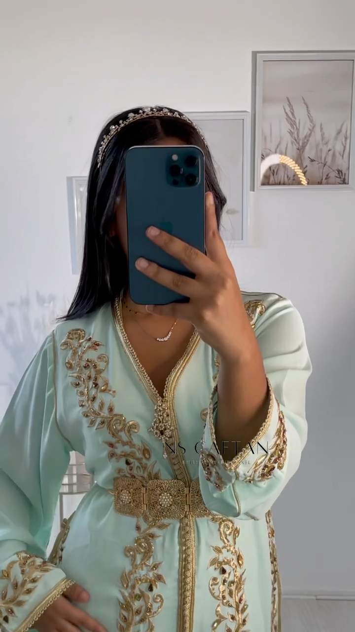 Caftan Marocain Doré – Élégance & Tradition - Image 6